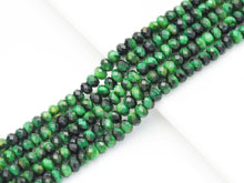 Load image into Gallery viewer, Natural Quality Green Tiger Eye Rondelle Faceted, Sku#UA294