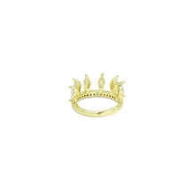 Load image into Gallery viewer, Eye Shape CZ Crown Adjustable Ring, Sku#A363