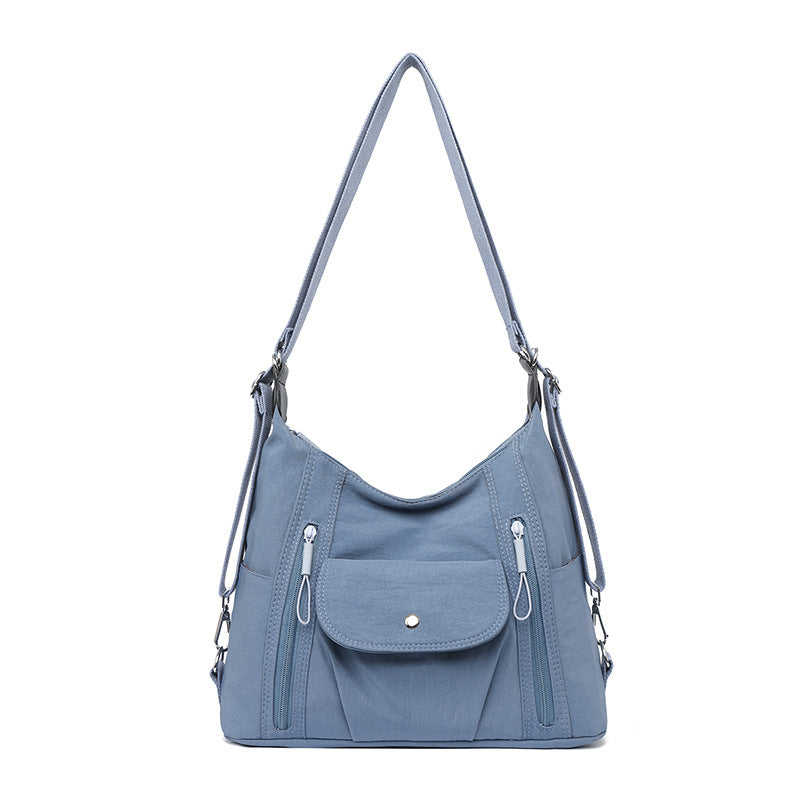 Women's Large Capacity Nylon Shoulder Bag – Lightweight Crossbody with Phone Pocket