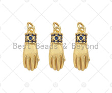 Load image into Gallery viewer, CZ Micro Pave Hand Shape Pendant/Charm,Cubic Zirconia Charm,