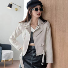 Load image into Gallery viewer, Women's Fashionable Leather Jacket Slim-Fit Coat