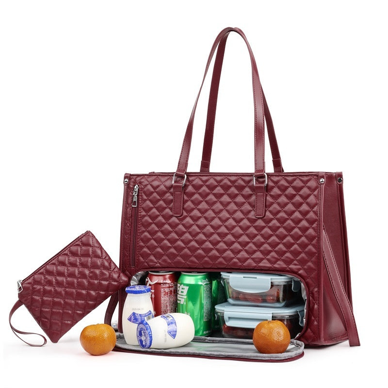 Large Insulated Tote Bag & Crossbody Combo – Women's Lightweight Everyday Carry Bag
