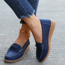 Load image into Gallery viewer, Women's Woven Flat Shoes | PU Upper Slip-On Round Toe Casual Flats