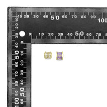 Load image into Gallery viewer, Baguette Colorful CZ Big hole Tube Spacer Beads,Sku#LD745
