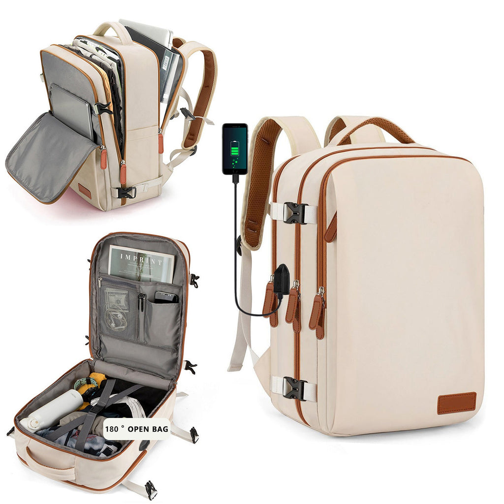 Men's Large Oxford Cloth Backpack – 36–55L Casual Travel Bag
