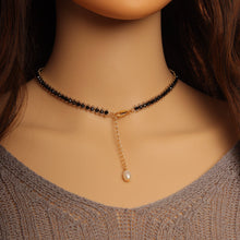 Load image into Gallery viewer, Black Beads Choker necklace, EF327