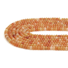 Load image into Gallery viewer, Rondelle Smooth Orange Aventurine Beads, Sku#U1909
