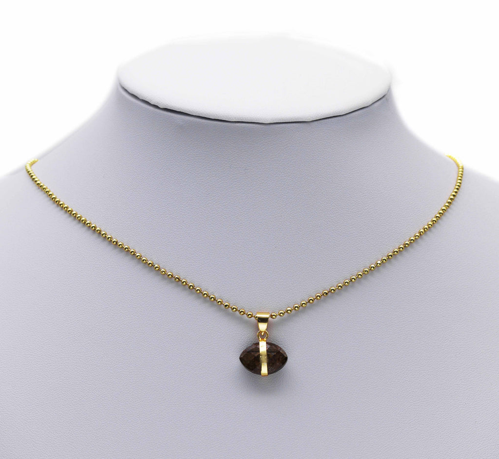 Gold Oval Gemstone Charm, Sku#LY20