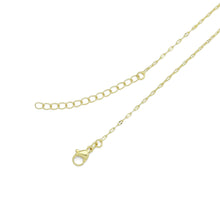 Load image into Gallery viewer, Gold Flat Oval Link Chain Necklace, Sku#LD591c