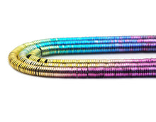 Load image into Gallery viewer, Rainbow Hematite Heishi Beads, 3mm/4mm/6mm hematite beads, sku#S149