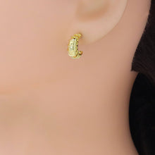 Load image into Gallery viewer, Small Gold Swirl Huggie Earrings, Sku#A251