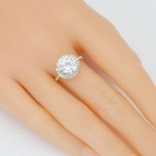 Load image into Gallery viewer, Gold Silver Big Round Diamond Statement Adjustable Ring, Sku#A277