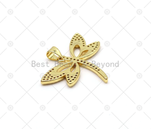 Load image into Gallery viewer, CZ Micro Pave Butterfly Shape Pendant, 18K Gold Filled Butterfly Charm, Necklace Bracelet Charm Pendant,Sku#LD168
