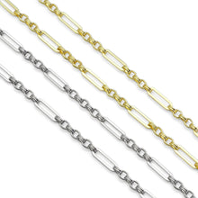 Load image into Gallery viewer, Long Link Mixed Paper Clip Chain by Yard, wholesale chain, unfinished chain, sku# LS28