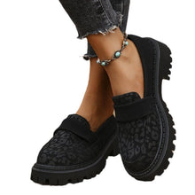 Load image into Gallery viewer, Women's Platform Loafers – British-Inspired PU Leather Slip-On Shoes with Chunky Sole