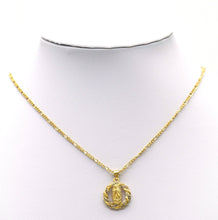 Load image into Gallery viewer, CZ Virgin Mary On Round Frame Charm, Sku#LX49