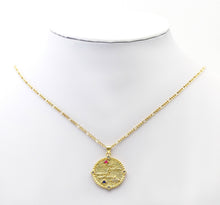 Load image into Gallery viewer, Colorful CZ Love and Freedom  Medallion Charm, Sku#LK754