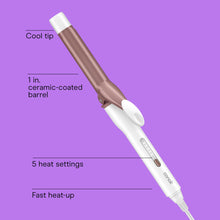 Load image into Gallery viewer, Conair Double Ceramic Curling Iron, 1” Barrel, Classic Curls, 5 LED Heat Settings, 1 Count