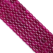 Load image into Gallery viewer, 8x12mm Red Jade Smooth Cylinder Beads, Sku#U2238
