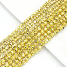Load image into Gallery viewer, Gold Plated Lava in Diamond Cut Beads, Sku#S159