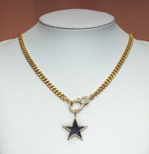 Load image into Gallery viewer, Heart Star Cuban Chain Necklace, sku#CL07