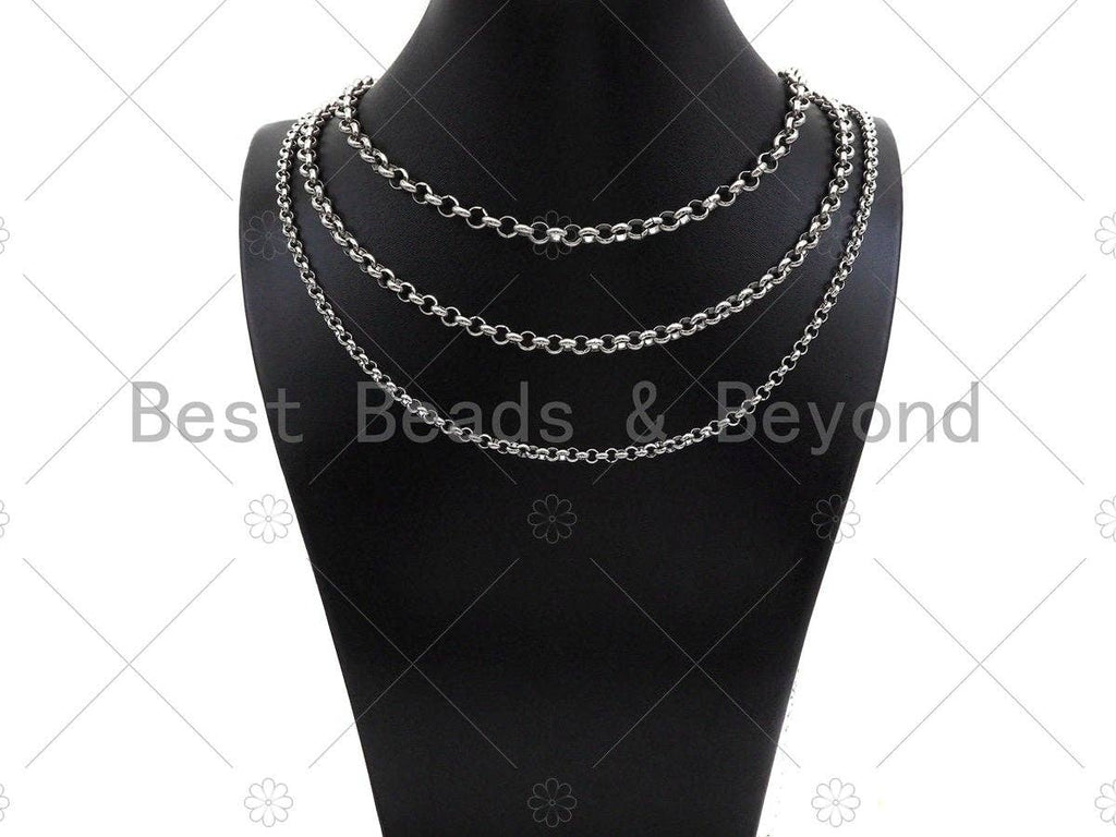 High Quality 4mm/5mm/6mm Stainless Steel Rolo Chain by Yard,