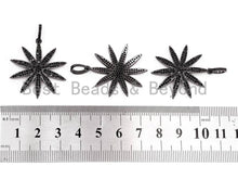 Load image into Gallery viewer, Black CZ Pave On Black Micro Pave Star Pendant/Charm,Cubic Zirconia Paved Charm, Necklace Bracelet Charm Pendant, 28x32mm,1pc, sku#F384