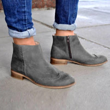 Load image into Gallery viewer, Women's Waterproof Platform Ankle Boots - Korean Style Side Zipper Low Heel Boots
