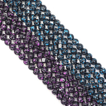 Load image into Gallery viewer, Natural Purple/Blue Hematite Round Smooth Beads, Sku#S158