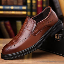 Load image into Gallery viewer, Men's British-Style Pointed Toe Leather Dress Shoes
