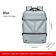 Load image into Gallery viewer, Water-Resistant Expandable Laptop Backpack | 16" Oxford Fabric Business Travel Bag 20–35L