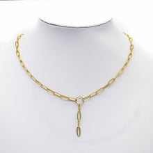 Load image into Gallery viewer, Thin Paperclip Drop Chain Necklace, sku#CL14N