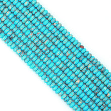 Load image into Gallery viewer, 5x8mm Smooth Rondelle Blue Imperial Jasper Beads, Sku#U2120