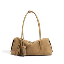 Load image into Gallery viewer, Women's Suede Leather Pillow Shoulder Bag | Minimalist Crossbody Handbag