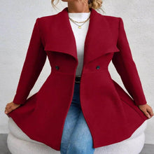 Load image into Gallery viewer, Slim-fit Long Fashion Lapel Women's Wool Coat