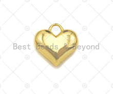 Load image into Gallery viewer, Plain Gold Puffy Heart Shape Charm/Pendant, Heart Shape Charm, SKU#Y325