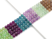Load image into Gallery viewer, Genuine High Quality Multicolor Fluorite Round Smooth Beads, Sku#U1377