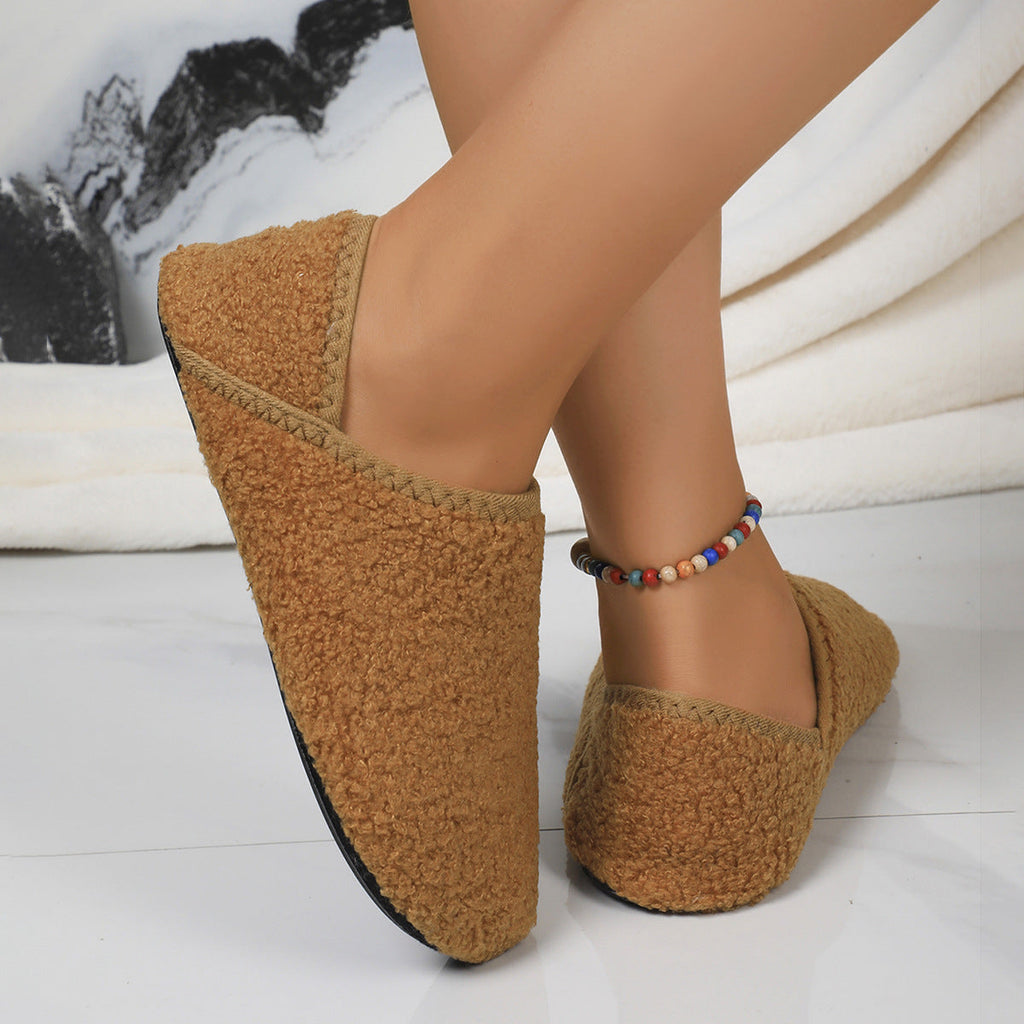 Fleece-Lined Warm Slippers