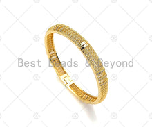 Load image into Gallery viewer, CZ Mirco Pave Filigree Style Open Bracelet, sku#X193