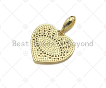 Load image into Gallery viewer, CZ Micro Pave 18k Gold Enamel Evil Eye On Heart Shape Pendant, lk211