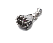 Load image into Gallery viewer, Large CZ Gold Leopard Dragon Head Clasp Pendant Spacer, Sku#ML59