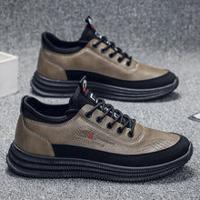 Load image into Gallery viewer, Men's Casual Sports Sneakers – Stylish PU Leather Round Toe Shoes