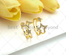 Load image into Gallery viewer, CZ Gold Star Ring,Sku#X179