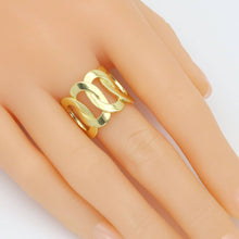 Load image into Gallery viewer, Gold Silver Wide Oval Link Adjustable Ring, Sku#A308