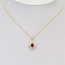 Load image into Gallery viewer, Colorful Big Crystal Stone Teardrop Charm, Sku#LX322