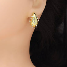 Load image into Gallery viewer, Clear CZ Pearl  drop Shape Earrings, Sku#A395