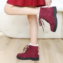 Load image into Gallery viewer, Women's Warm Plush Snow Boots | Cozy Ankle Boots with Rubber Sole