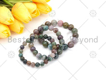 Load image into Gallery viewer, Natural Moss Agate/Indian Agate Stretchy Bracelet