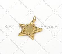 Load image into Gallery viewer, Enamel Colorful Five Point Star Pendant, Gold Filled Enamel Star Charm,Enamel Jewelry Findings,25mm,Sku#F1416C