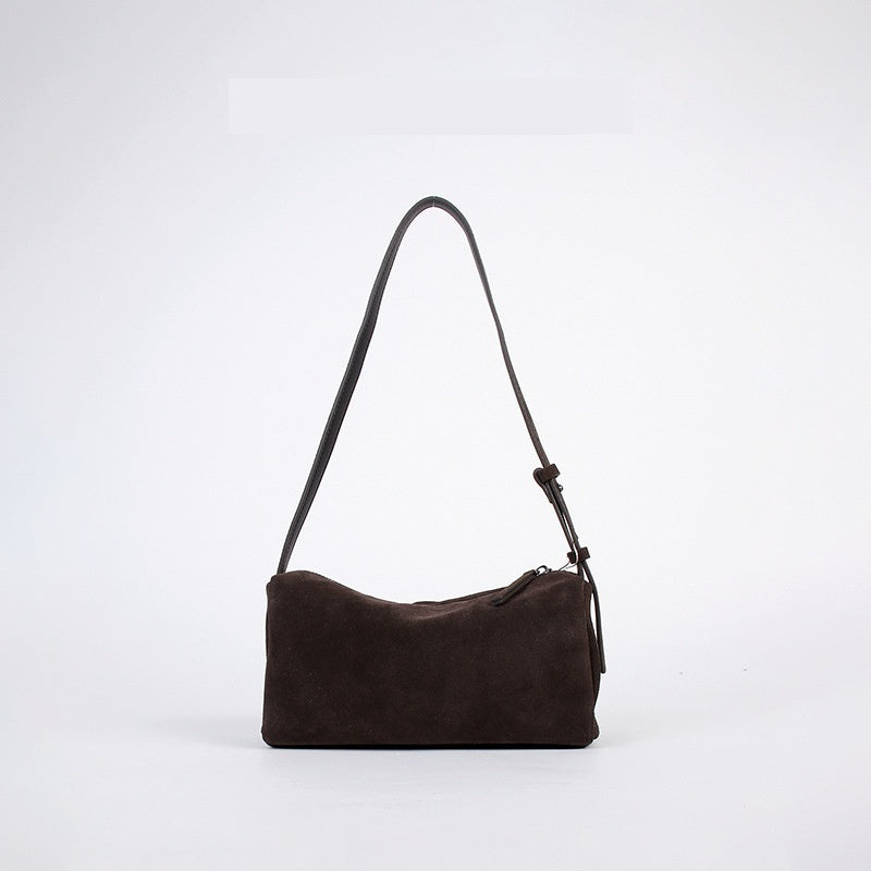Premium Full-Grain Leather Crossbody Bag - Minimalist Design Shoulder Bag for Women